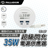 Palladium 35W USB超級閃充電源供應器 UB-27 電源供應器  快充頭 充電器 PD充電孔 USB充電孔【APP下單9%點數回饋】