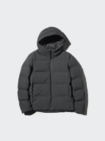 UNIQLO Jaket Parka HOODIE WINTER PRIA Seamless Down JAKCET DARK GREY GRAY S