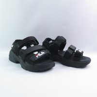 FILA 5S316Y012 女 運動涼鞋 TAPERED SANDALS 魔鬼氈可拆設計 黑【iSport愛運動】