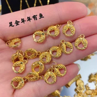 24k pure gold fish pendants 999 real gold fishes charms gold jewlery accessories