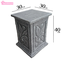 Pilar Persegi Pot Bunga Minimalis (P, L= 30cm, T= 40cm)