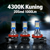 2 Pcs Lampu Kabut Mobil Super Terang LED, Model H8/H11, Warna Putih/Kuning/Biru, Fog Lamp Mobil, 12V