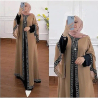 Dress Nisa Abaya Arabian Busui / Dress Wanita Korea / Gamis Terbaru 2023 Kekinian / Bahan Ceruty Bab