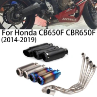 Modified Motorcycle Full Exhaust System Front Pipe For Honda CBR650R CB650F CB650R CBR650F DB Killer Motocross Muffler Dirt Bike