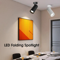 Led spot Lights ceiling lamp LED downlights 220V Foldable spotlights COB 15W 40W Light fixture Indoor Lighting For Home Bathroom