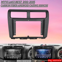AUTOPROMAX PERODUA MYVI LAGI BEST 2011-2014 CARBON FIBER ANDROID PLAYER CASING FRAME ACCESSORIES 9IN