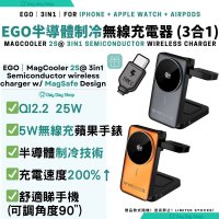 【香港行貨】MagCooler 2S@ 3in1 半導體制冷無線充電器｜Qi2.2 25W無線充電器｜送Type C快充線｜ 灰色