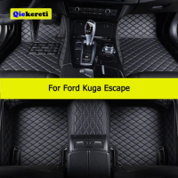 QIEKERETI Custom Car Floor Mats For Ford Kuga Escape 2012-2023 Auto Carpets Foot Coche Accessorie