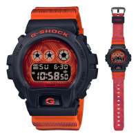 【CASIO 卡西歐】G-SHOCK 時空扭曲科幻螢光色調電子錶 畢業 禮物(DW-6900TD-4)
