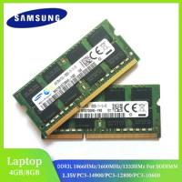 1/2PCS SAMSUNG Ram Laptop DDR3L 8GB 4GB 1333Mhz 1600Mhz 1866Mhz SO-DIMM PC3-10600 12800 14900 Notebook 1.35V PC3 RAM Memoria