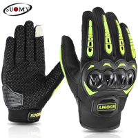 Suomy Summer Motorcycle Gloves Breathable Touch Screen Full Finger Gloves Electrical Motorbike Gloves Cycling Protective Gear