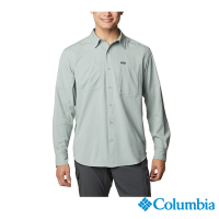 Columbia 哥倫比亞 男款-UPF50快排長袖襯衫-藍色 UAX16830BL / S23