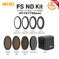 Nisi Swift System FS ND Kit FS ND8 ND64 ND1000 Lens Filter Available for 40.5 43 46 49mm/52 55 58 62mm/67 72 77 82mm/86 95mm