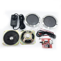 Free shipping arcade game console audio kit，power amplifier+4-inch 5W speakers+power cable for arcade game cabinet accessories