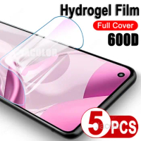 5PCS Safety Film For Xiaomi Mi 11 Lite NE 5G Ultra Pro Screen Gel Protector Mi11Lite Hydrogel Protective Film Soft Not Glass