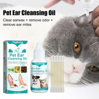 30ml Cleansing Insect Oil Natural Cat Ear Wash Set Soothe Discomfort Dog Ear Cleaner Keep Canals Clean for Pet Cleaning Supplies