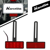 FOR Honda CB190R CBF190R CB190X CBF190X CB250F CB250R CB 300R 400 Universal Motorcycle LED Number Plate Light With Red Reflector