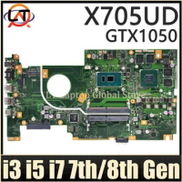 X705UD Mainboard For ASUS VivoBook X705U X705UDR Laptop Motherboard i3 i5 i7 7th/8th Gen CPU GTX1050 DDR4