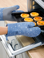 微波爐防燙手套2只隔熱防熱家用耐高溫廚房烘焙烤箱專用手套布藝