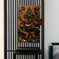 異麗玄關裝飾品象鼻財神佛像擺件客廳泰國實木雕刻木雕大象擺設