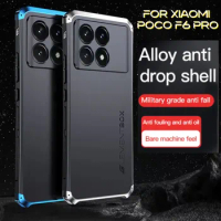 Aluminum Metal Frame Shockproof Phone Case For Xiaomi POCO F6 Pro F5 Pro F4 F3 Mi 14 13 Pro 12 11 Hard PC Protective Back Fundas