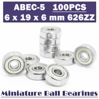626ZZ ABEC-5 ( 100 PCS ) 6*19*6 mm Miniature Ball Bearings 626ZZ EMQ Z3V3