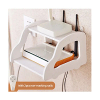 Rak wifi dinding Serbaguna tempat recorder dvd remote / tempat wifi - mini Plastic