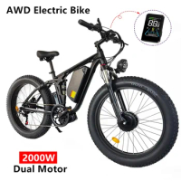 Ebike Smlro V3 Pro 48V22.4Ah 2000W Dual Motor Electric Bike 26*4 inch Snow Mountain Bike Full Suspension Adult Electric Bicycle