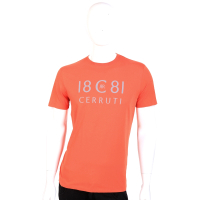 CERRUTI 1881 橘色字母LOGO短袖上衣