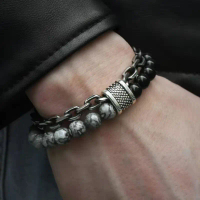 [GOLFPC] กำไลหินลาวาธรรมชาติ XL สำหรับผู้ชาย | Lava Stone Bracelet คําแนะนําผลิตภัณฑ์ใหม่ของเดือนนี้