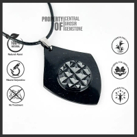 Kalung Liontin Pria Wanita Black Jade Natural Giok Hitam