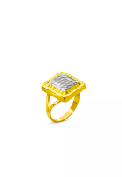 MJ Jewellery 375/9K Gold Biscuit Ring C79