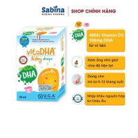 Vita DHA Baby drops - Nhập khẩu chính hãng - Bổ sung DHA, D3 hỗ trợ trí não và thị giác cho trẻ sơ s