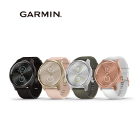 GARMIN vivomove style 指針智慧腕錶(矽膠錶帶) 血氧監測