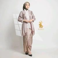 Kartini kebaya viscos || setelan batik viscos Atasan Wanita (hanya atasan) - ivory, atasan only
