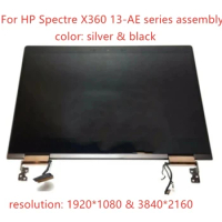 13.3" LCD Touch screen Digitizer Assembly replacement For HP Spectre X360 13-ae 13-ae series half full upper parts
