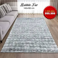 karpet bulu lembut rabbit fur 140x180 cm anti slip
