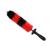 430 mm/17inch Black Red Car Master Wheel Brush Long Auto Cleaning Brush Detailing Tool for Car Wheels Tire Rims Spokes bumper