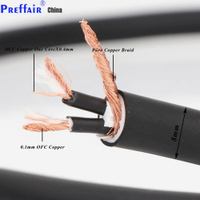 Preffair X418 OFC tembaga OCC tembaga pukal kabel 8mm DIY HiFi Audio sambungkan RCA XLR baki wayar hanya kabel