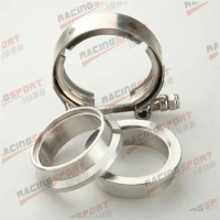 2.5 Inch 2.5" Downpipe V-band Clamp Stainless Steel Male-Female Flange Kit