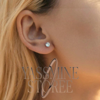 Anting Tusuk Permata Giwang Zircon Premium | Anting Stud Elegan Berkilau