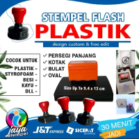 Stempel Cup / Stempel otomatis plastik / Stempel tinta Permanen custom kertas thermal