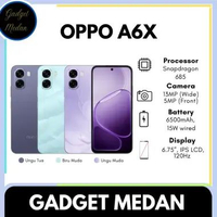 OPPO A6x 4GB/64GB 4GB/128GB 6GB/128GB - 6500 mAh - 120Hz - IP64 - Garansi Resmi 4/128 Violet Purple