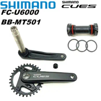 SHIMANO CUES FC-U6000 CRANKSET 1x11/10/9-Speed 32T 40T 42T MTB CRANKSET and Bottom Bracket MT501 Mountain Bike Crank
