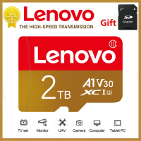 Lenovo 2TB การ์ดหน่วยความจำ SD 1TB 512GB V30 Sd/tf Flash Card 256GB 128GB Mini Card สำหรับศัพท์ /แท็บเล็ต/ PC Give Card Reader ของขวัญ