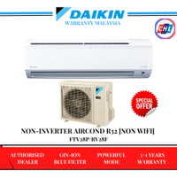 DAIKIN 1HP AIR COND NON-INVERTER R32 FTV28PB/RV28PB [SMART WIFI]-DAIKIN WARRANTY MALAY