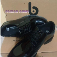 Sepatu PDH Bocorocco Hitam Pria Jatah TNI AL - AD POLRI Asli Kulit Ori