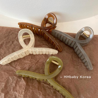 韓國復古莫蘭迪果凍色大號抓夾發抓后腦勺發卡鯊魚夾女