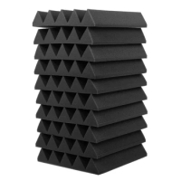 12X Studio Acoustic Foam Sound Absorbtion Proofing Panels Tiles Wedge 30x30X5cm