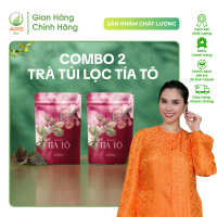 Combo 2 Trà Túi Lọc Tía Tô APG ECO hỗ trợ cho người bệnh gout, làm đẹp da, quy cách túi 25 gói x 2g